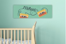 Retro patroon met cassettes